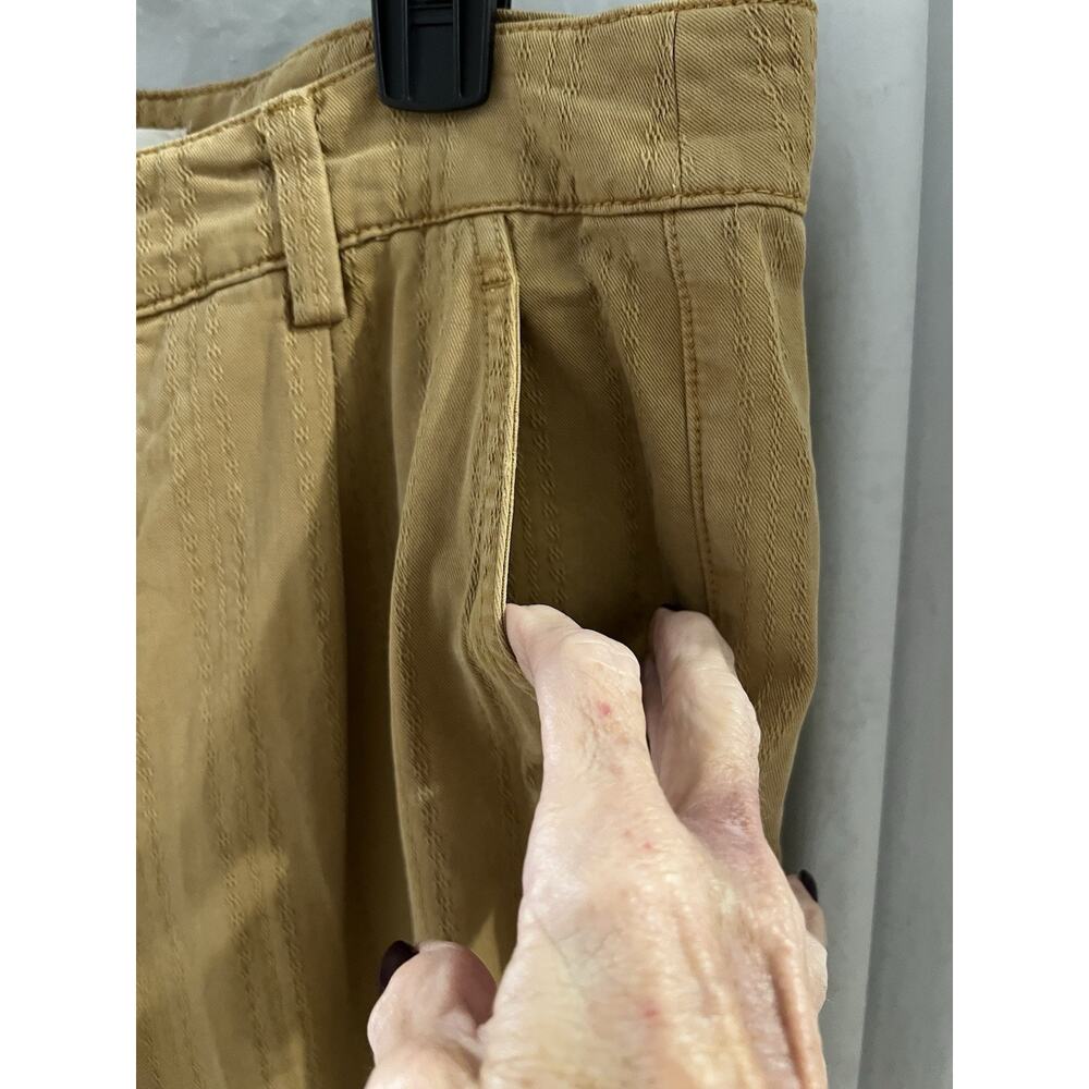 Anthropologie High Waist Pants Women's Size M Cedar Brown Tapered Leg - Picture 4 of 11